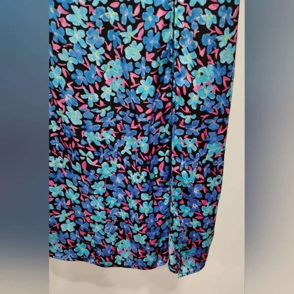 RETRO FLORAL MAXI DRESS NWOT - Picture 5 of 13